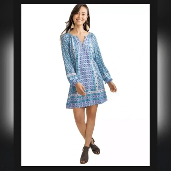 New SOUTHERN TIDE Ashlee Dress Tropical Palm Green soft geometric print beach - Picture 2 of 14